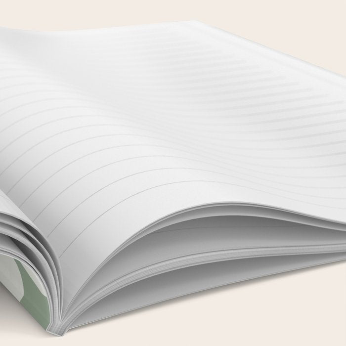 Sage Green and Off White Abstract Modern Scala Media Pattern Notebook Gallery Image 2