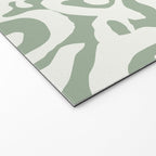 Sage Green and Off White Abstract Modern Scala Media Pattern Welcome Mat Gallery Image 2