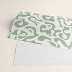 Sage Green and Off White Abstract Modern Scala Media Pattern Wrapping Paper Gallery Image 2