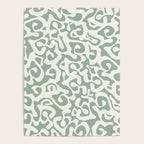 Sage Green and Off White Abstract Modern Scala Media Pattern Poster Gallery Image 4