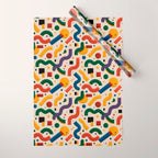 Eclectic Revival Autumn Geometry Wrapping Paper Gallery Image 1