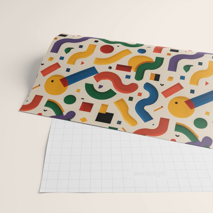 Eclectic Revival Autumn Geometry Wrapping Paper Gallery Image 2