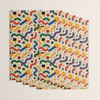 Eclectic Revival Autumn Geometry Wrapping Paper Gallery Image 3