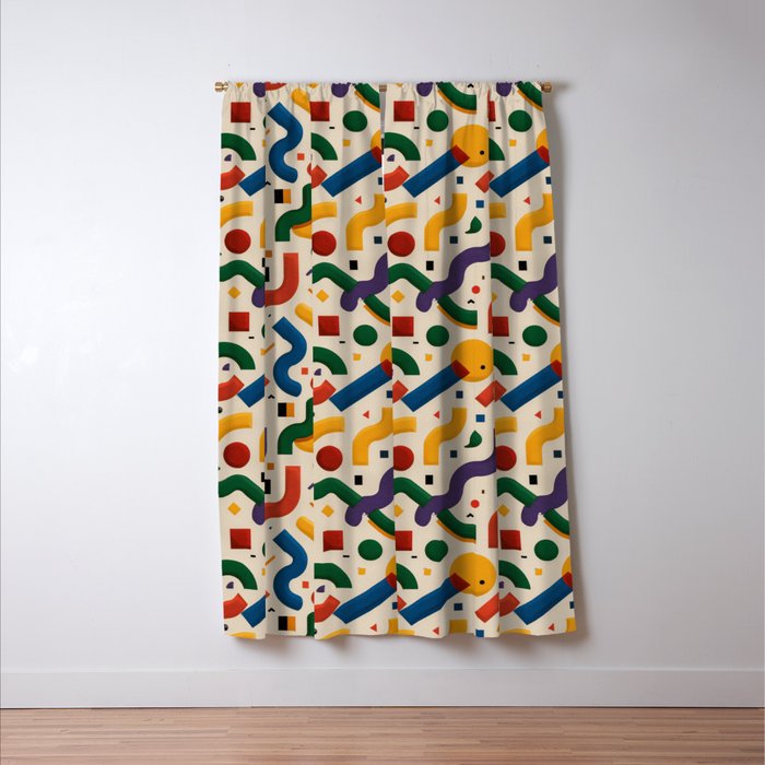Eclectic Revival Autumn Geometry Window Curtain Gallery Image 3