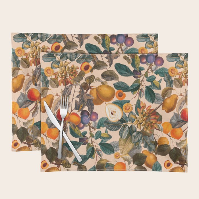 Vintage Fruit Pattern IX Placemat Gallery Image 1