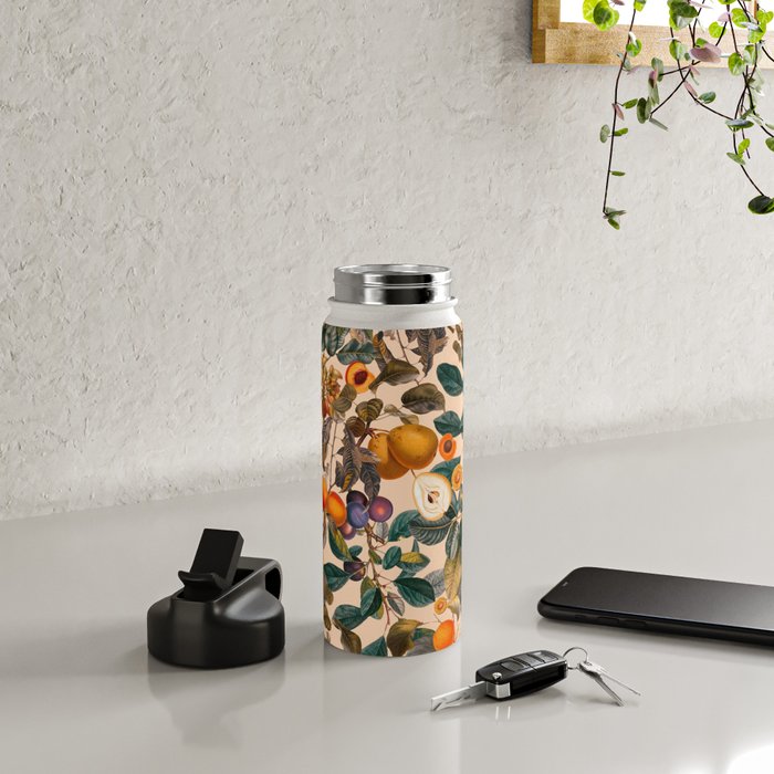 Vintage Fruit Pattern IX Water Bottle Gallery Image 4