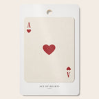 Ace of Hearts Playing Card Art Print Trendy Cutting Board Gallery Image 1