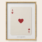 Ace of Hearts Playing Card Art Print Trendy Serving Tray Gallery Image 1
