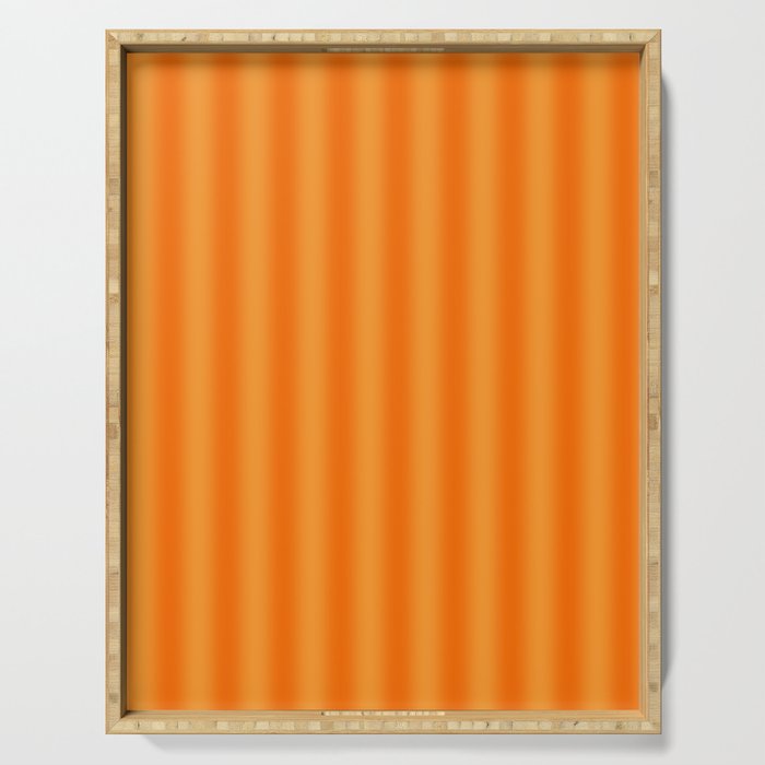 Orange Blur Stripes Retro Contemporary Vertical Stripe Pattern Serving Tray Gallery Image 1