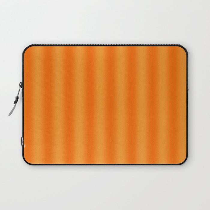 Orange Blur Stripes Retro Contemporary Vertical Stripe Pattern Laptop Sleeve Gallery Image 1