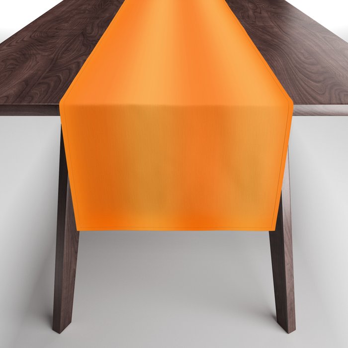 Orange Blur Stripes Retro Contemporary Vertical Stripe Pattern Table Runner Gallery Image 1