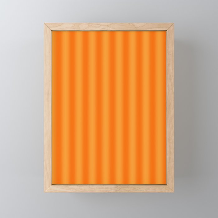Orange Blur Stripes Retro Contemporary Vertical Stripe Pattern Mini Art Print Gallery Image 1