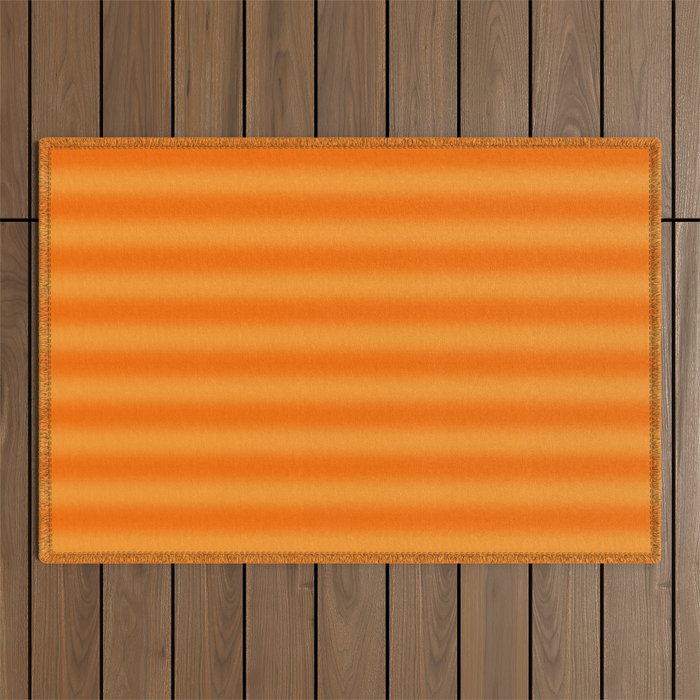 Orange Blur Stripes Retro Contemporary Vertical Stripe Pattern Outdoor Rug Gallery Image 1