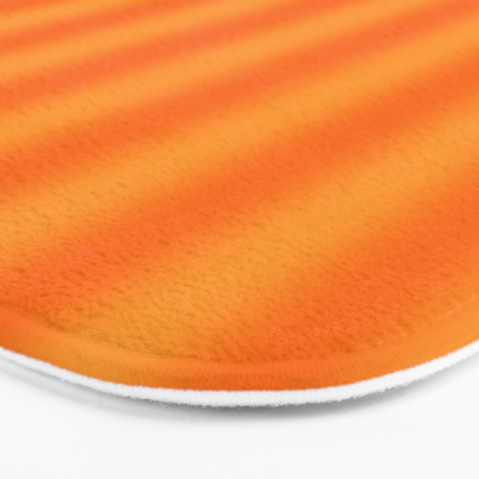 Orange Blur Stripes Retro Contemporary Vertical Stripe Pattern Bath Mat Gallery Image 3