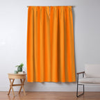 Orange Blur Stripes Retro Contemporary Vertical Stripe Pattern Window Curtain Gallery Image 5