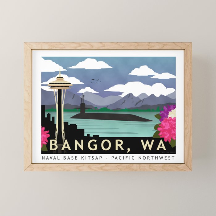 Bangor, WA - Submarine Homeport Mini Art Print Gallery Image 1