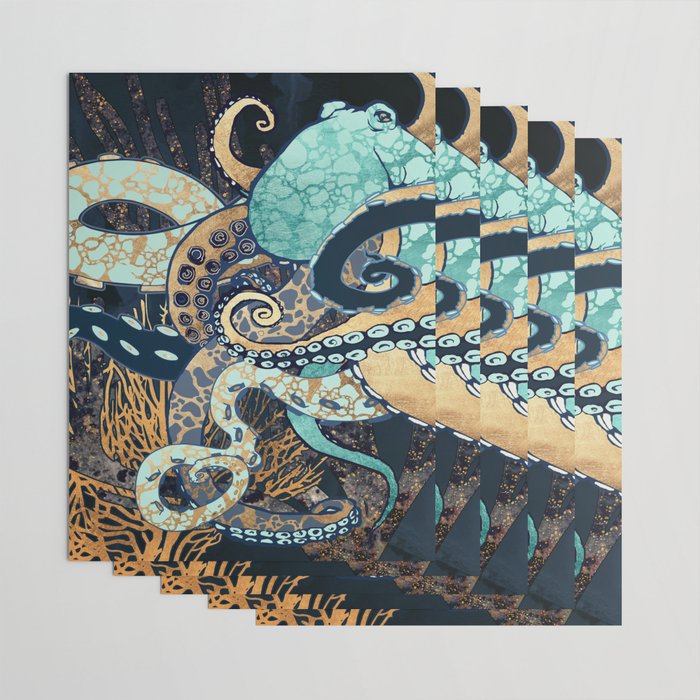 Metallic Octopus II Wrapping Paper Gallery Image 3