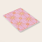 Elegant Gold Starburst on Pink Geometric Pattern Notebook Gallery Image 3