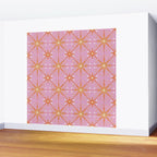 Elegant Gold Starburst on Pink Geometric Pattern Wall Mural Gallery Image 2