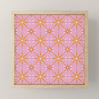 Elegant Gold Starburst on Pink Geometric Pattern Mini Art Print Gallery Image 1
