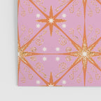 Elegant Gold Starburst on Pink Geometric Pattern Poster Gallery Image 3
