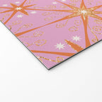 Elegant Gold Starburst on Pink Geometric Pattern Welcome Mat Gallery Image 2
