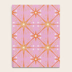 Elegant Gold Starburst on Pink Geometric Pattern Notebook Gallery Image 4