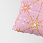 Elegant Gold Starburst on Pink Geometric Pattern Pillow Sham Gallery Image 4