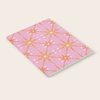 Elegant Gold Starburst on Pink Geometric Pattern Notebook Gallery Image 2