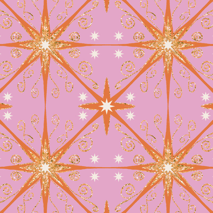 Elegant Gold Starburst on Pink Geometric Pattern Coffee Mug Gallery Image 2