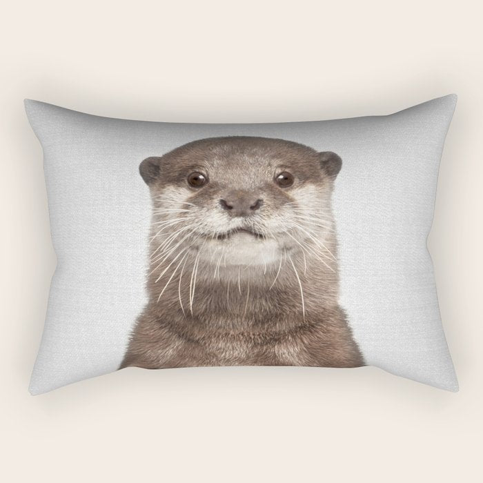 Otter - Colorful Rectangular Pillow Gallery Image 2