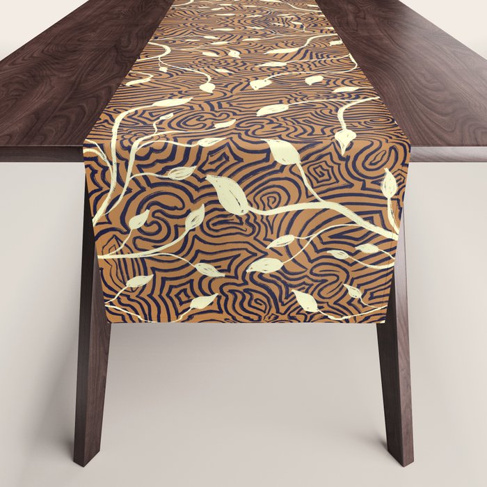 Classic Woodland Vines in Brown  Table Runner Gallery Image 1