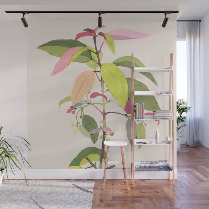 Colorful Plant Wall Mural Gallery Image 1