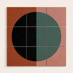 Color Block Abstract V Wood Wall Art Gallery Image 1