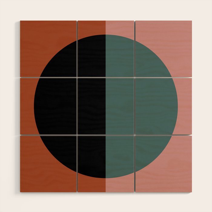 Color Block Abstract V Wood Wall Art Gallery Image 1