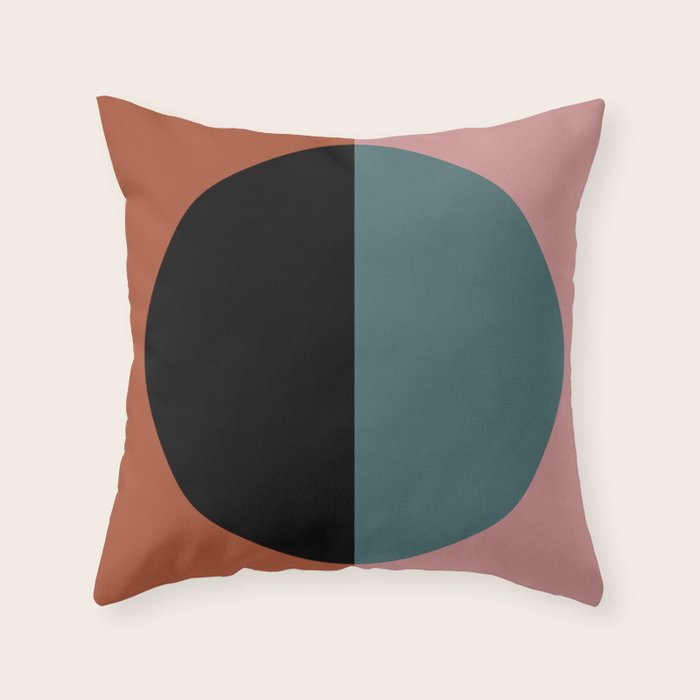 Color Block Abstract V Throw Pillow Gallery Image 1