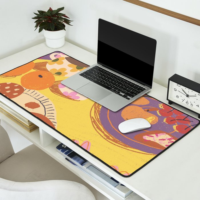 Yellow table Desk Mat Gallery Image 2