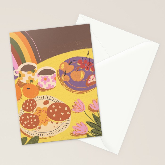 Yellow table Stationery Card Gallery Image 2