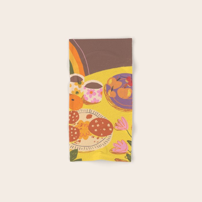 Yellow table Bath Towel Gallery Image 1