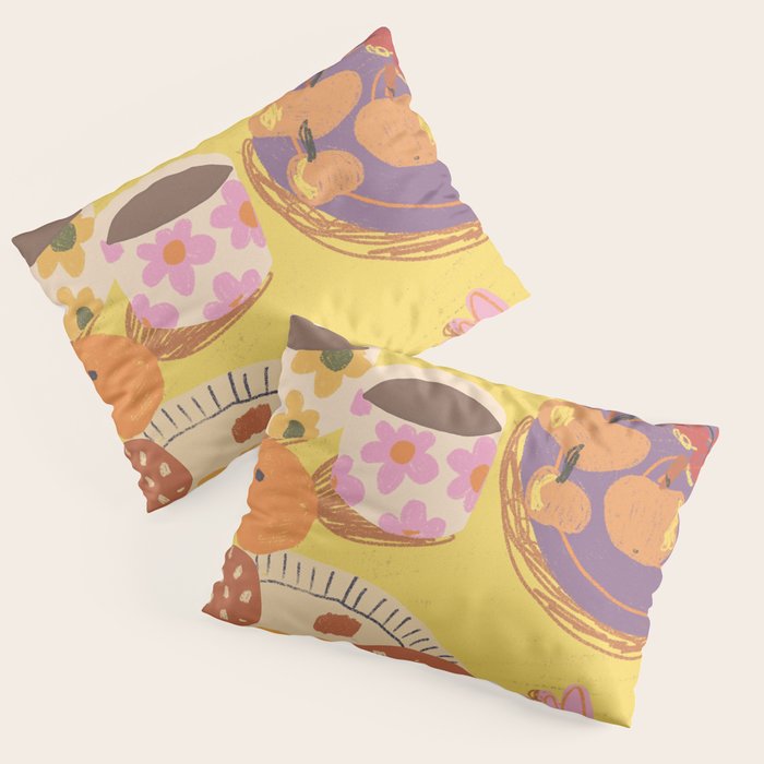 Yellow table Pillow Sham Gallery Image 3