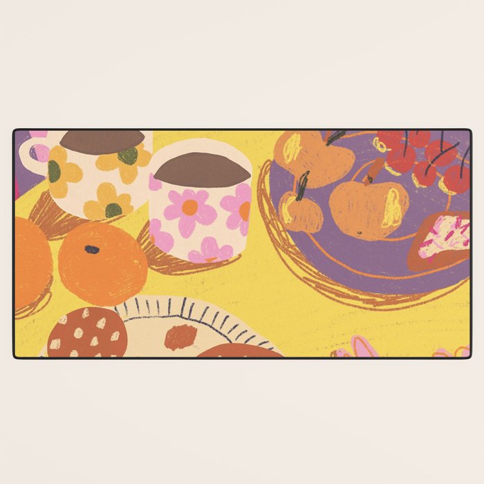 Yellow table Desk Mat Gallery Image 3