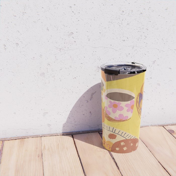 Yellow table Travel Mug Gallery Image 4