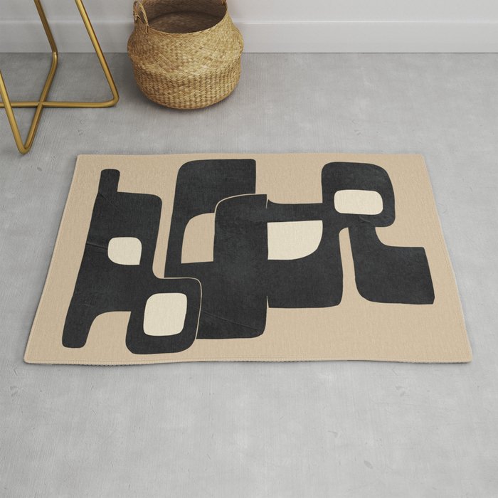 Modern Abstract Shapes 100 Rug Gallery Image 1