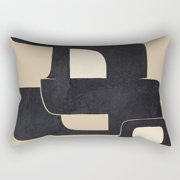 Modern Abstract Shapes 100 Rectangular Pillow Gallery Image 1