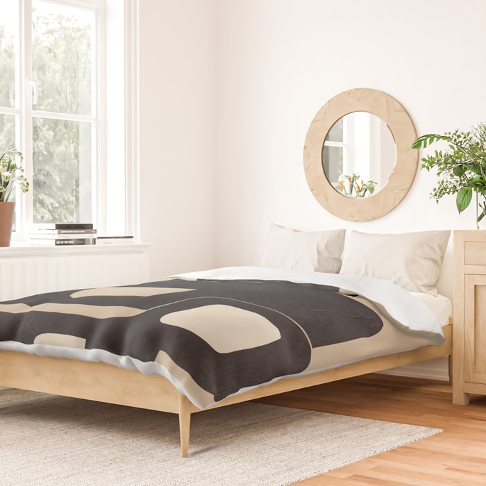 Modern Abstract Shapes 100 Duvet Cover Gallery Image 2