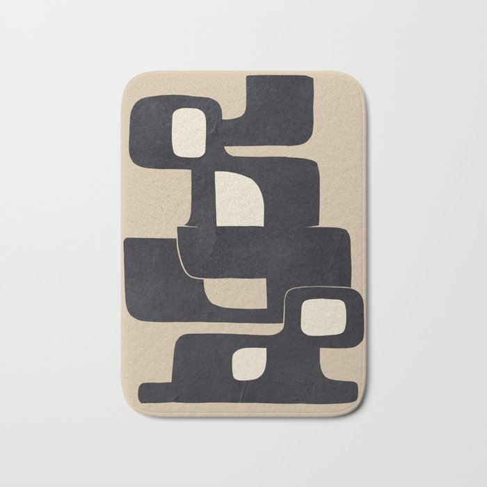 Modern Abstract Shapes 100 Bath Mat Gallery Image 1