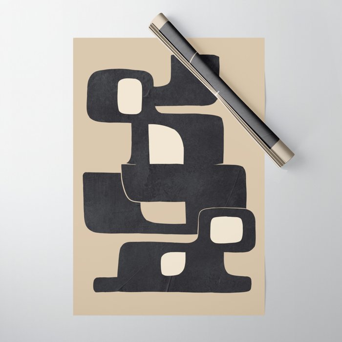 Modern Abstract Shapes 100 Wrapping Paper Gallery Image 1