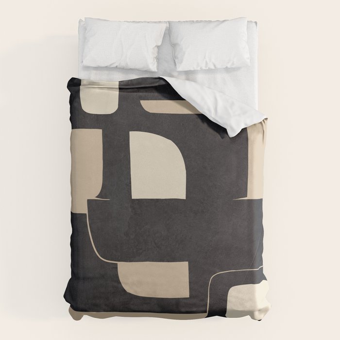 Modern Abstract Shapes 100 Duvet Cover Gallery Image 1