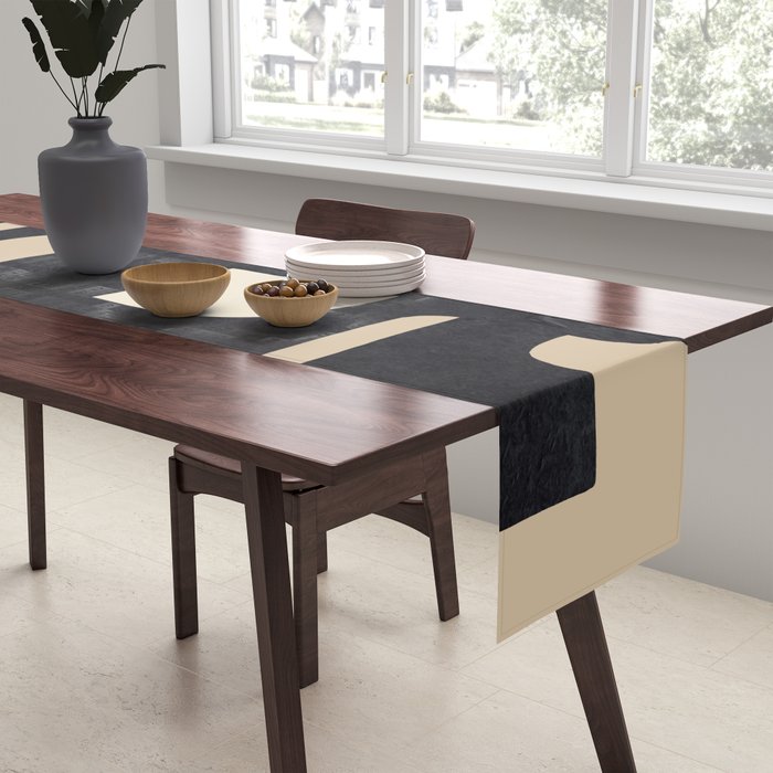 Modern Abstract Shapes 100 Table Runner Gallery Image 2