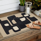 Modern Abstract Shapes 100 Outdoor Rug Gallery Image 2